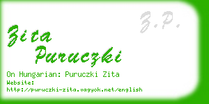 zita puruczki business card